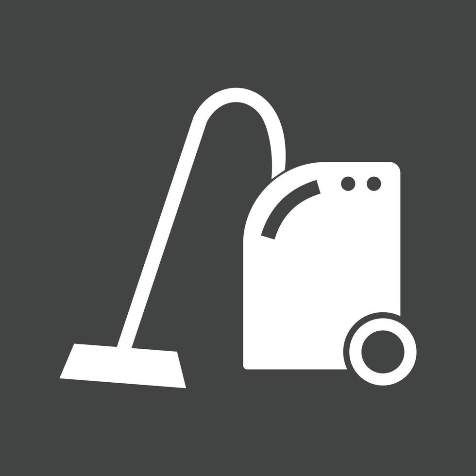 Vaccum Cleaner Glyph Inverted Icon vector