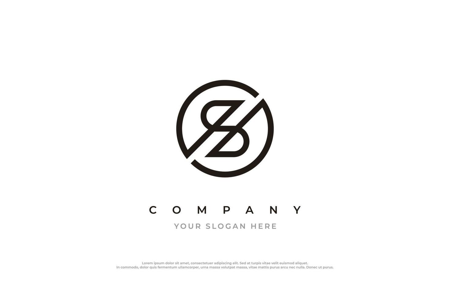 Initial Letter S in Circle Logo Design Vector Template