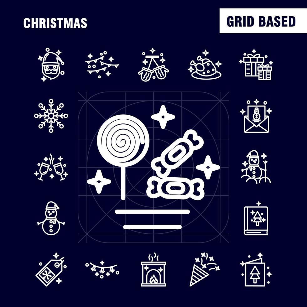 Christmas Line Icons Set For Infographics Mobile UXUI Kit And Print Design Include Mobile Snowman Winters Christmas Socks Winters Stars Christmas Collection Modern Infographic Logo and Pic vector