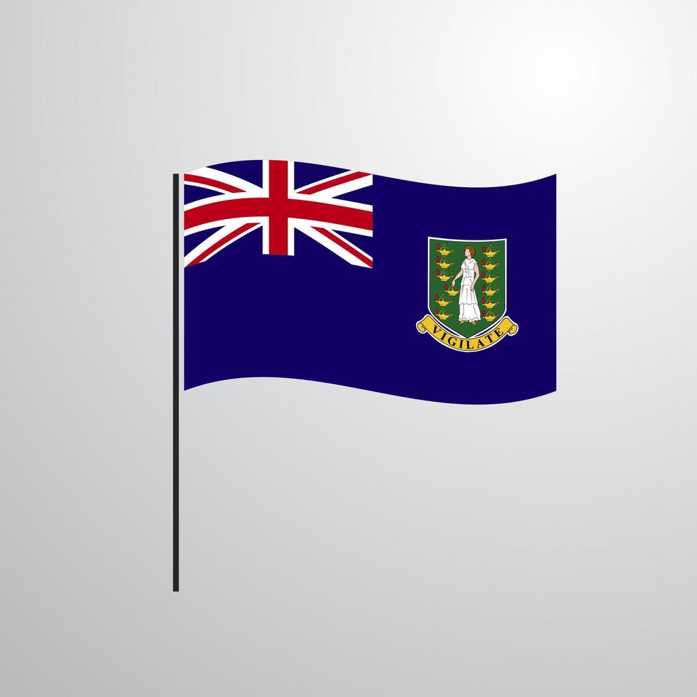 Virgin Islands UK waving Flag vector