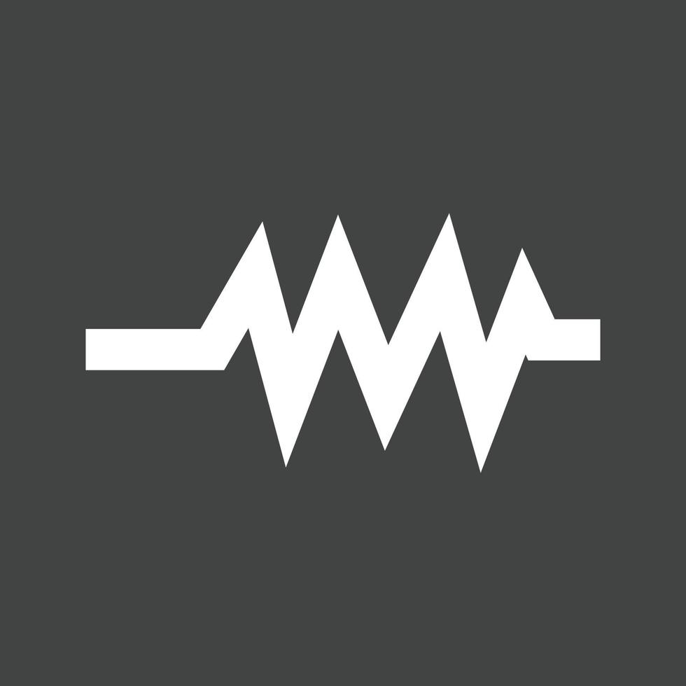 Resistor II Glyph Inverted Icon vector