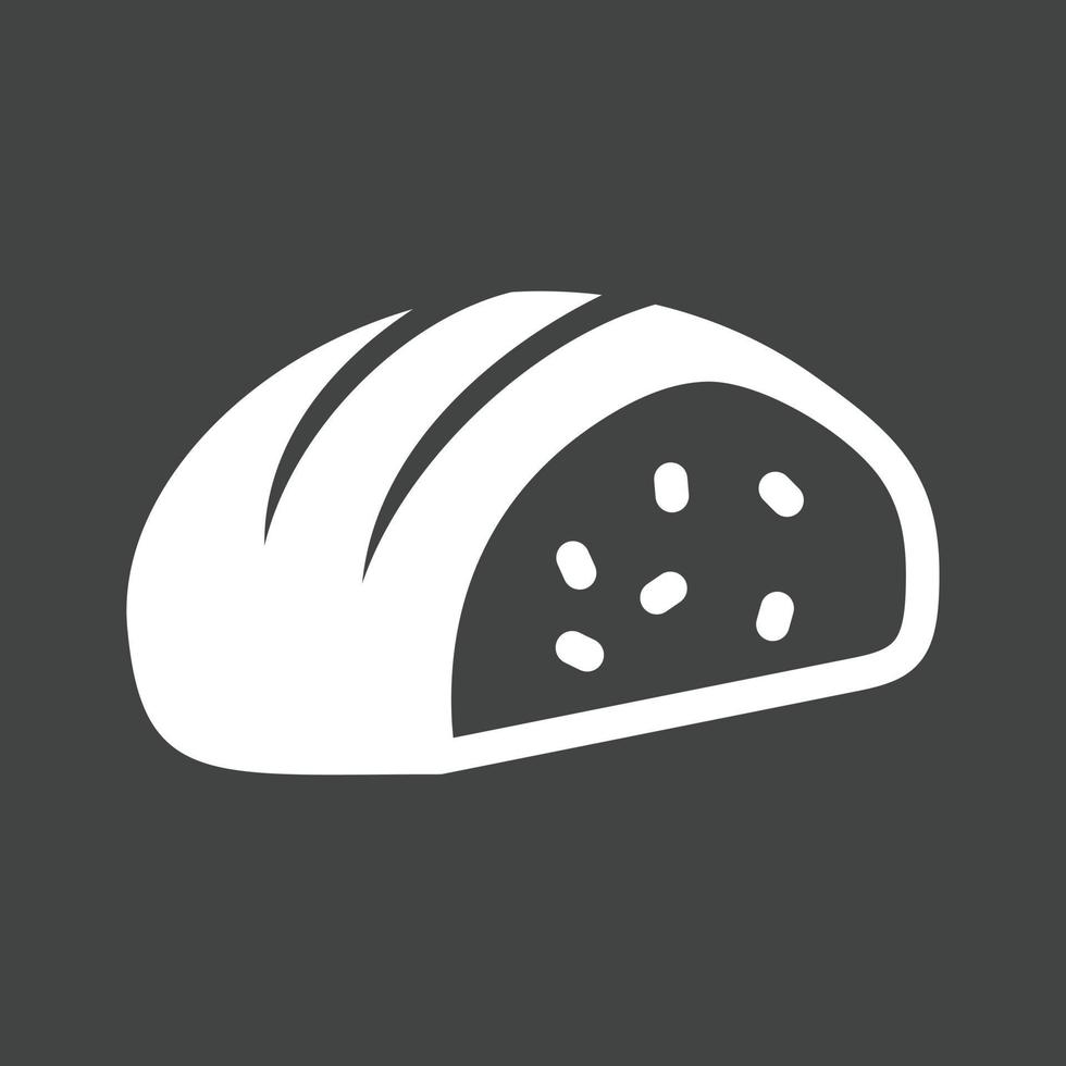 Sliced loaf of Bread Glyph Inverted Icon vector