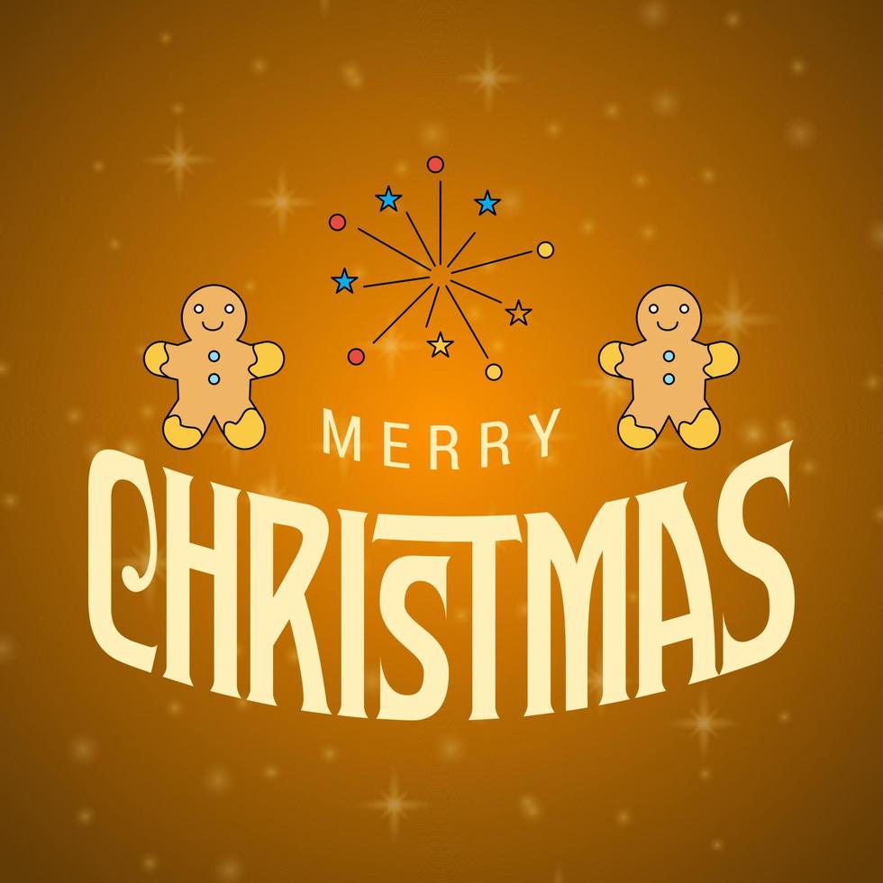 Christmas card design with elegant design and yellow background vector