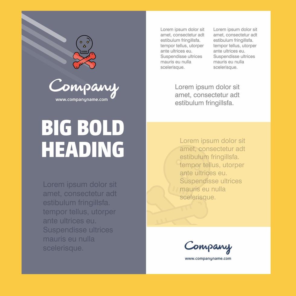 Danger Business Company Poster Template with place for text and images vector background
