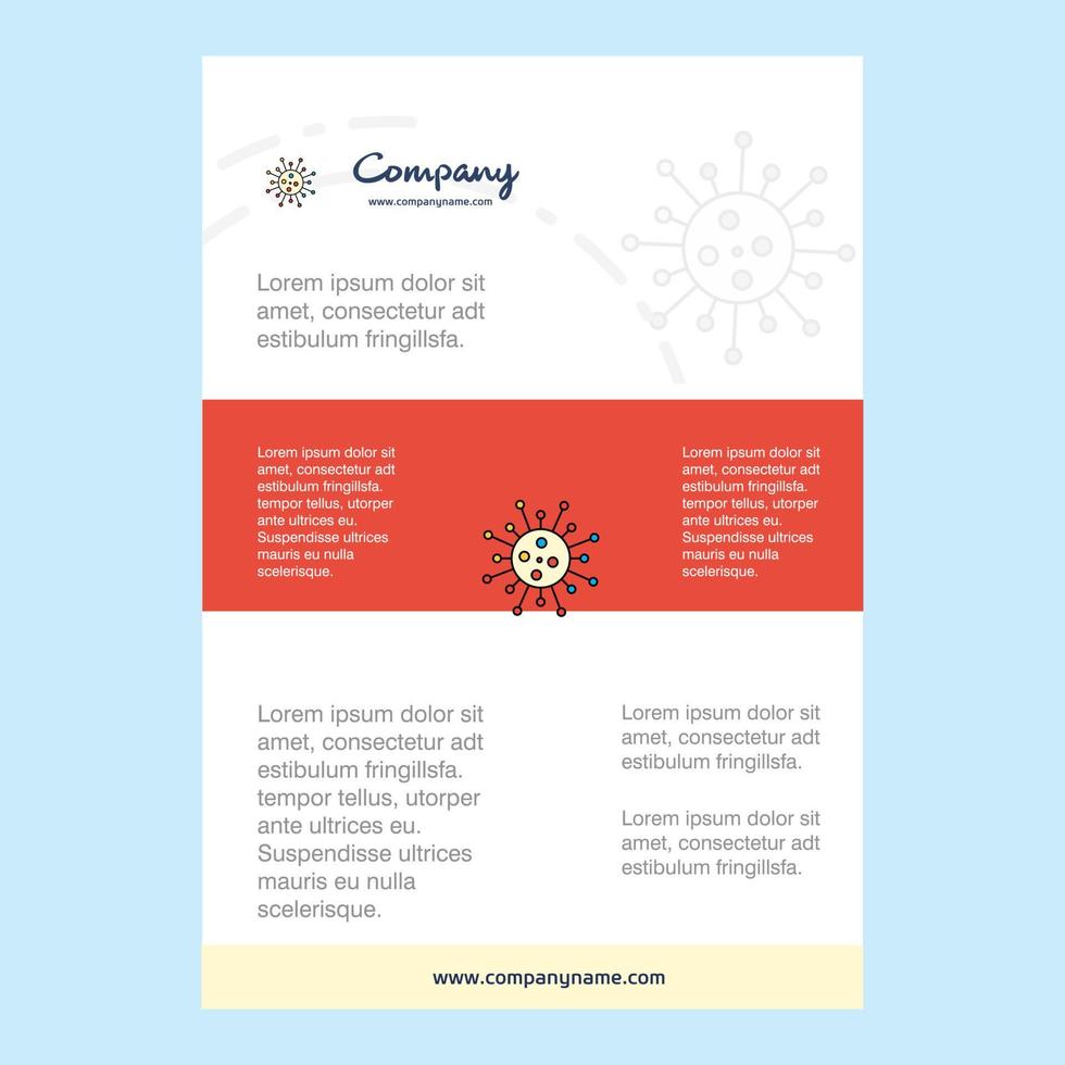 Template layout for Chemical bonding comany profile annual report presentations leaflet Brochure Vector Background