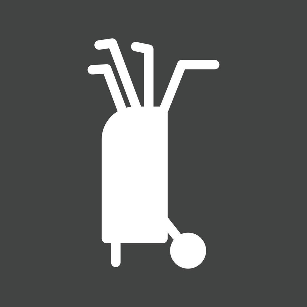 Golf Sticks Glyph Inverted Icon vector