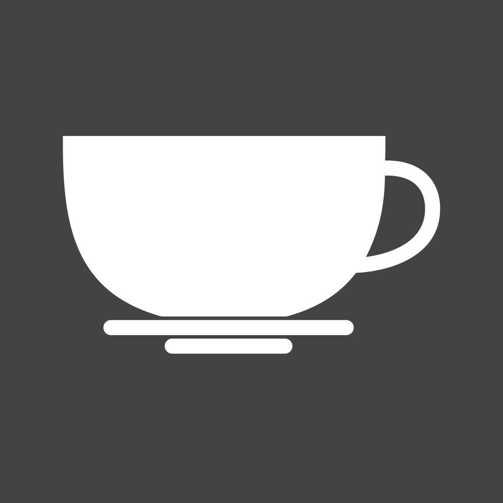 icono de glifo de taza de café invertido vector