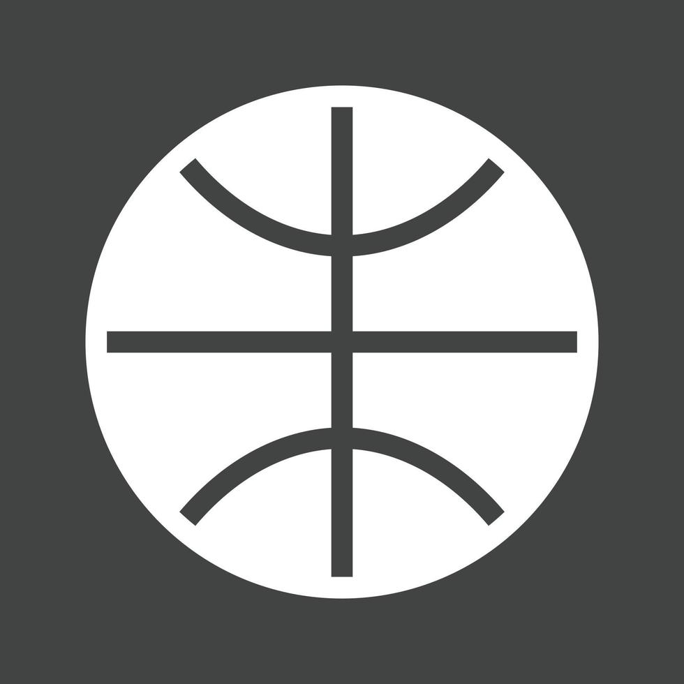 Basketball Glyph Inverted Icon vector