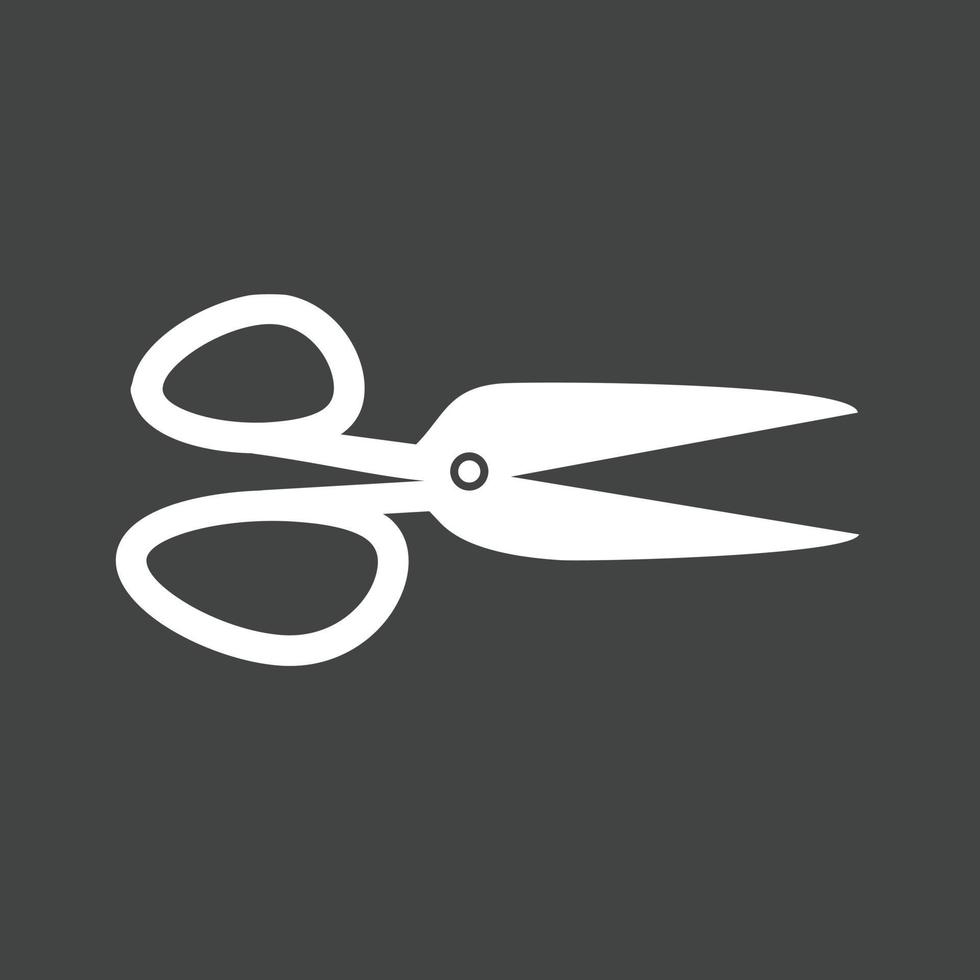 Scissors Glyph Inverted Icon vector