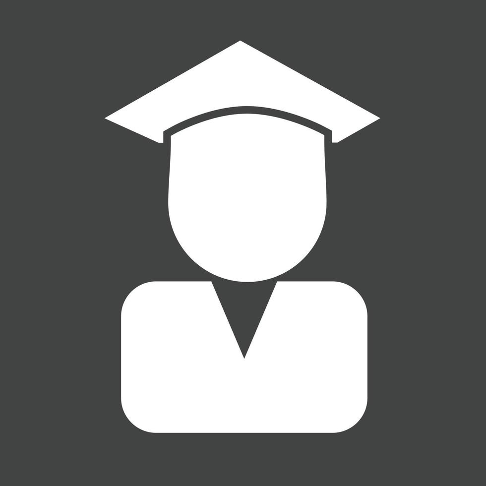 Convocation Glyph Inverted Icon vector