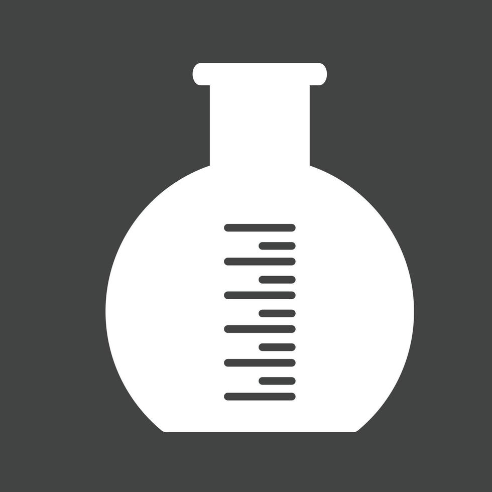 Round Bottom Flask Glyph Inverted Icon vector