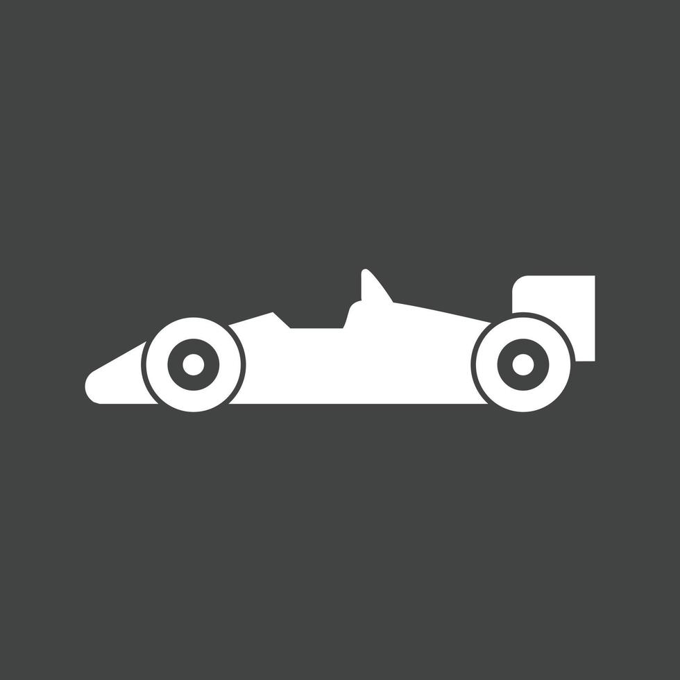 Sports Car Glyph Inverted Icon vector