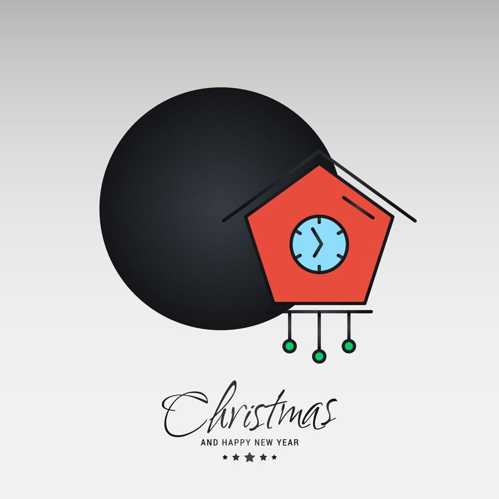 tarjeta de feliz navidad con diseño creativo y vector de fondo claro