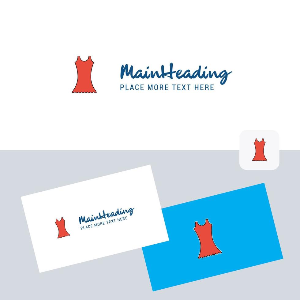 Dress vector logotype with business card template Elegant corporate identity Vector