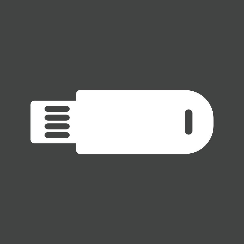 icono de glifo de cable usb invertido vector