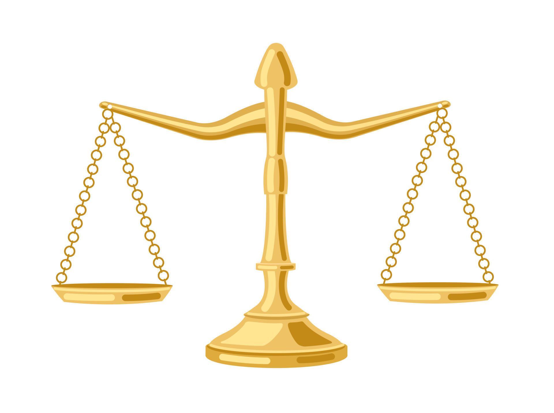 Balance scales symbol. Scales of justice icon. Scales in flat design