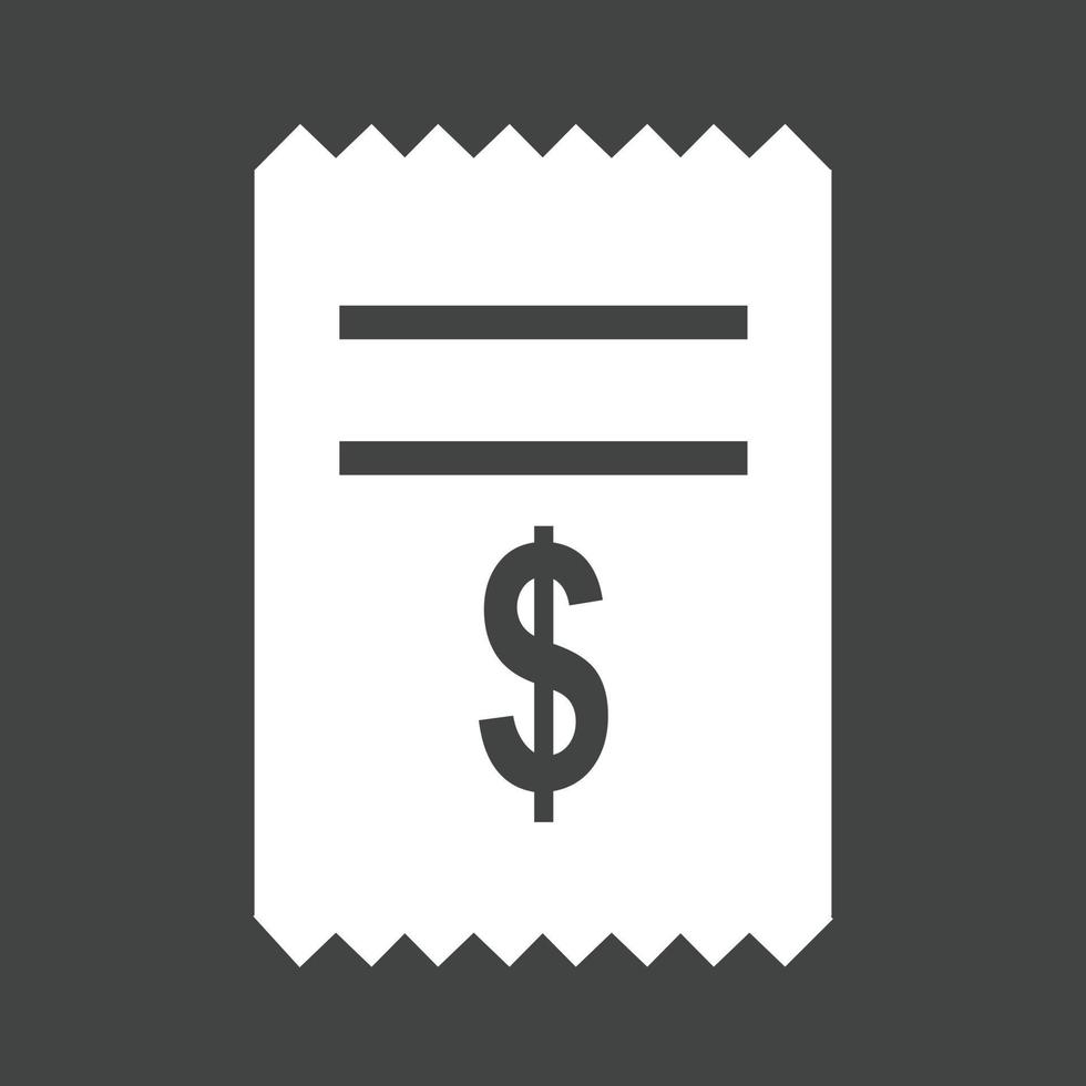 Dollar Bills Glyph Inverted Icon vector