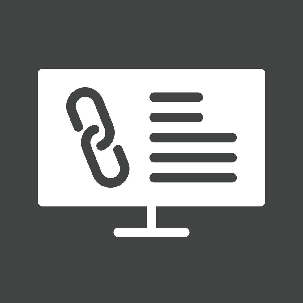 Connection History Glyph Inverted Icon vector