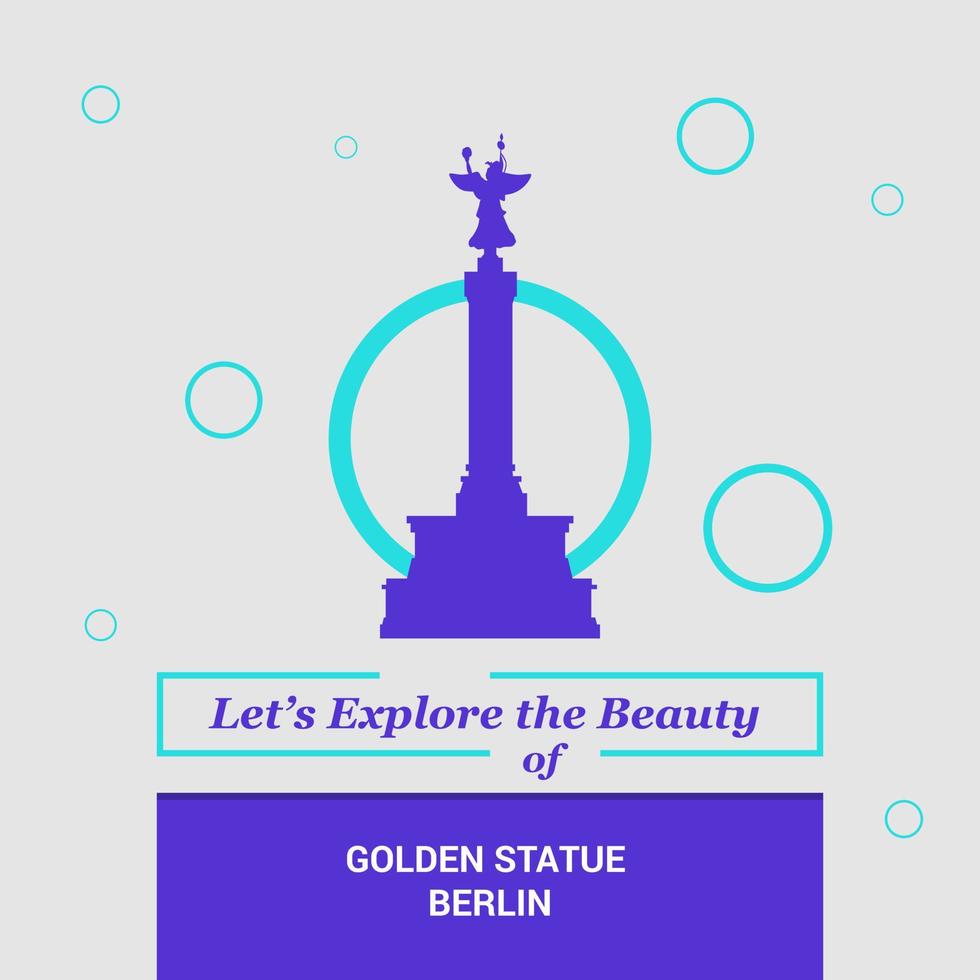 Lets Explore the beauty of Golden Statue Berlin Germany National Landmarks vector