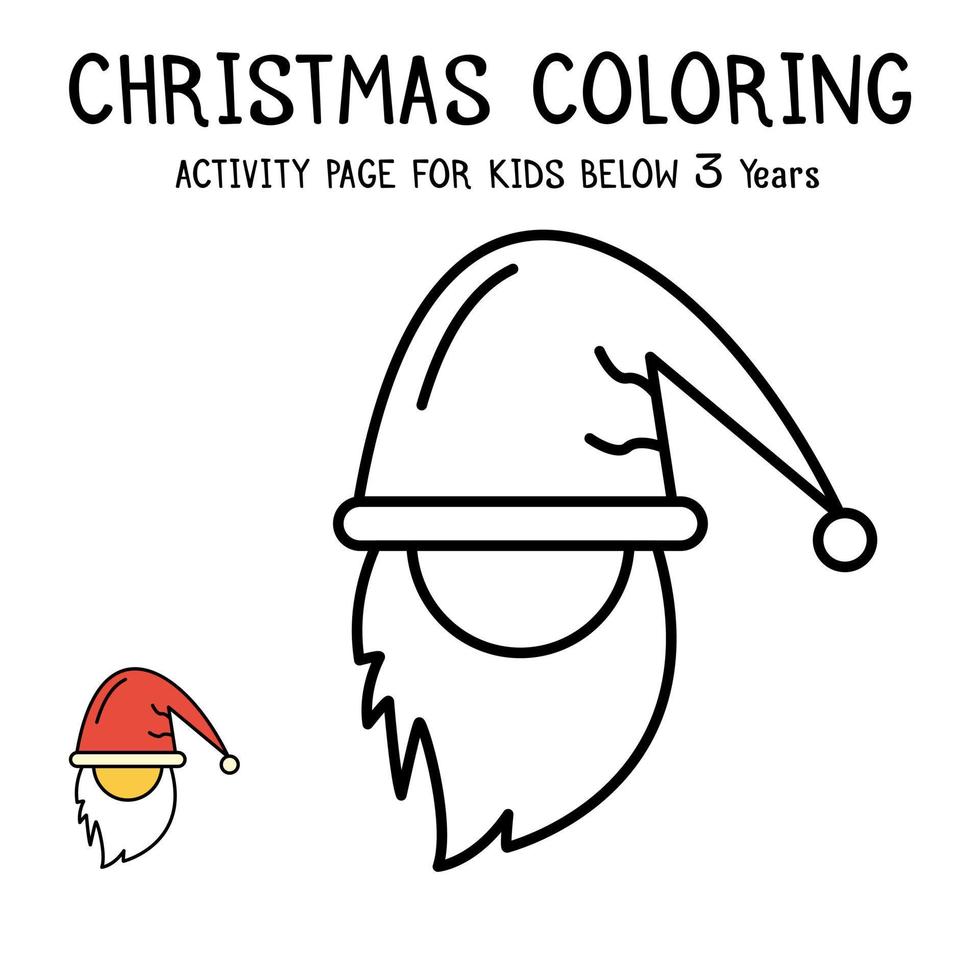 Christmas Coloring Actvity Book For Kids Below 3 Years vector