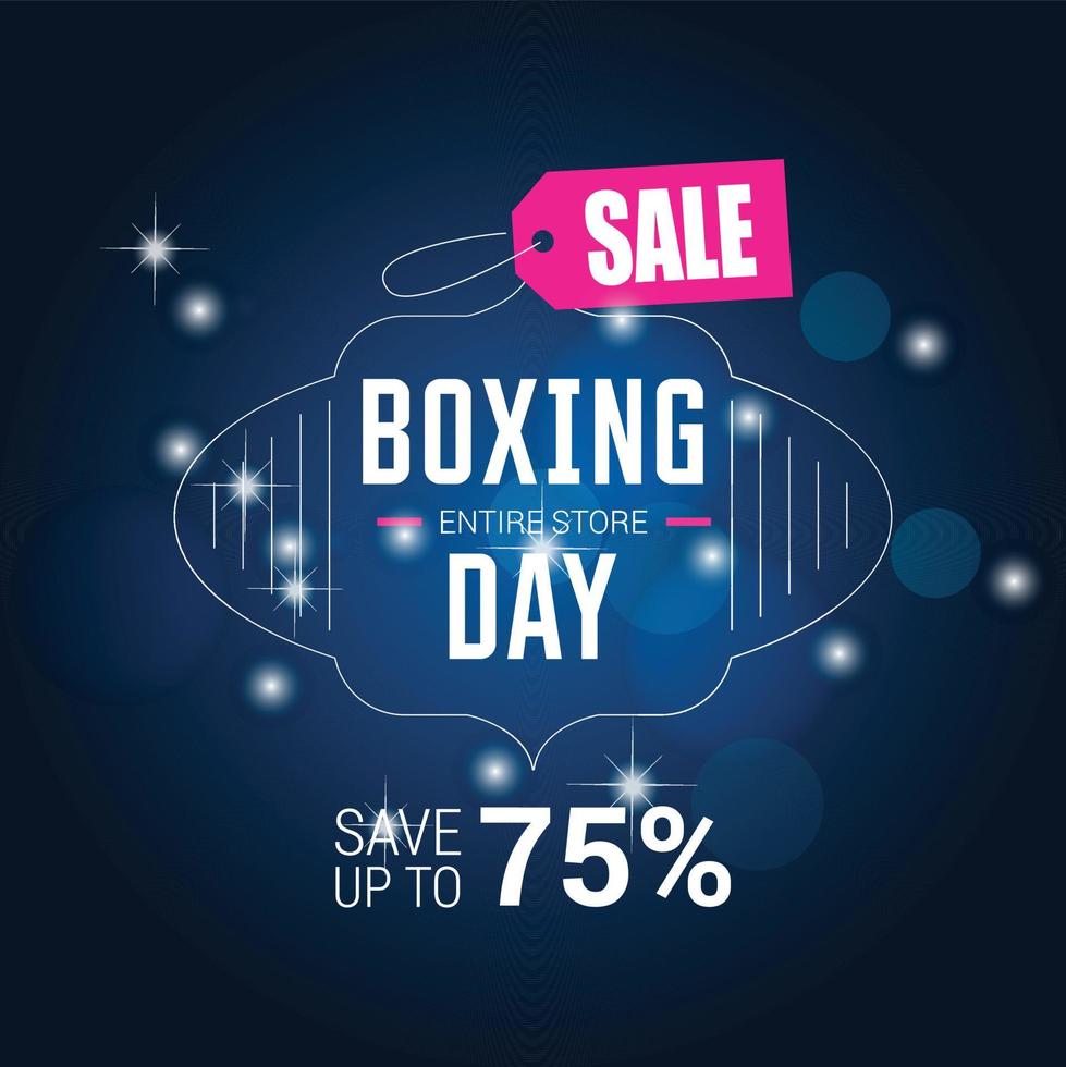 Boxing day sale card with elegent design vector