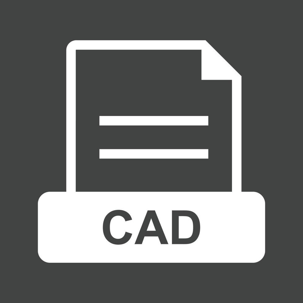 CAD Glyph Inverted Icon vector