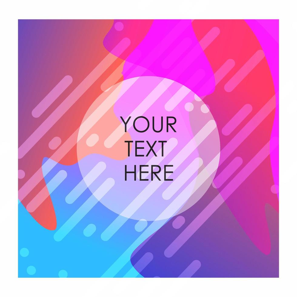Multicolor background with typography vector