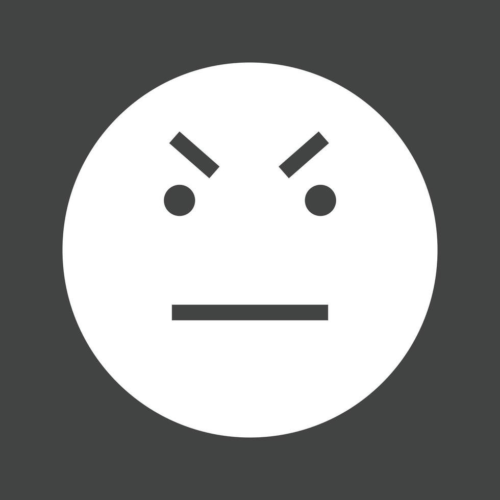 Angry Glyph Inverted Icon vector