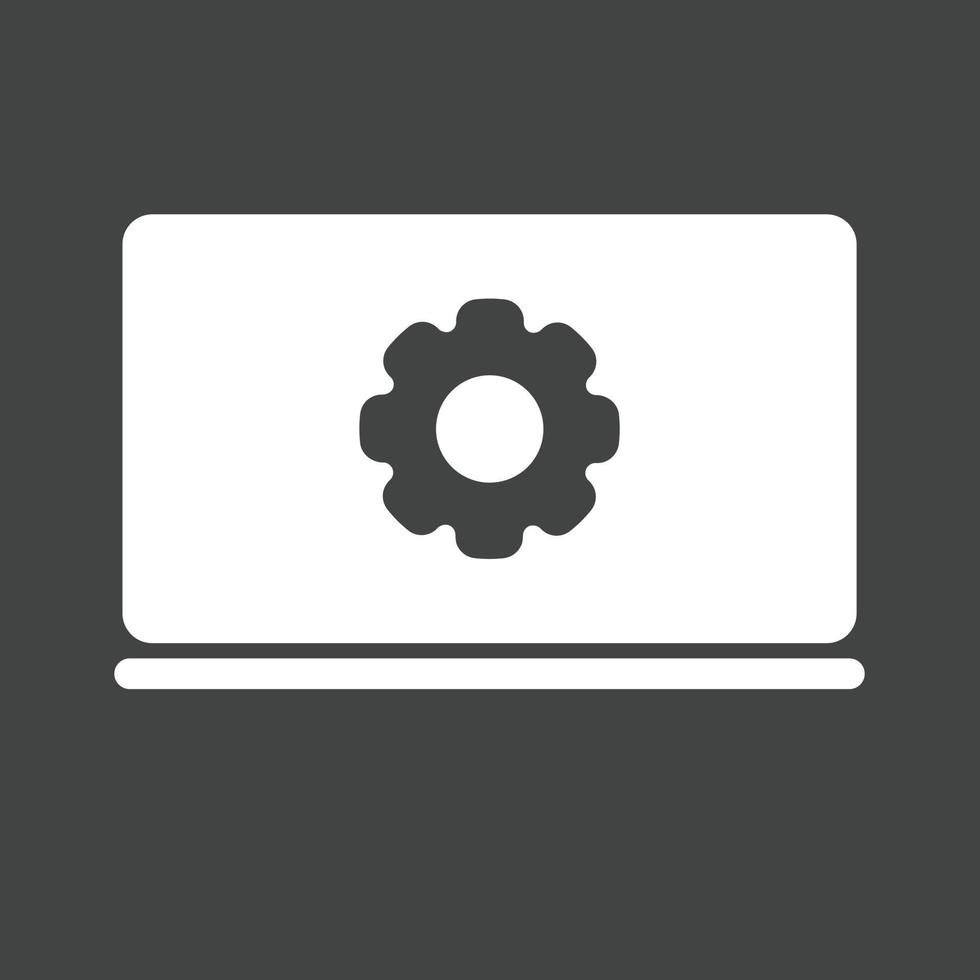 Settings Glyph Inverted Icon vector