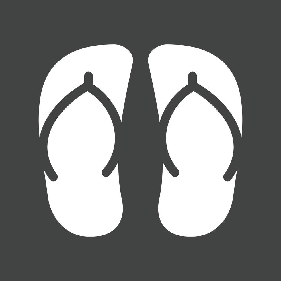 Sandals Glyph Inverted Icon vector