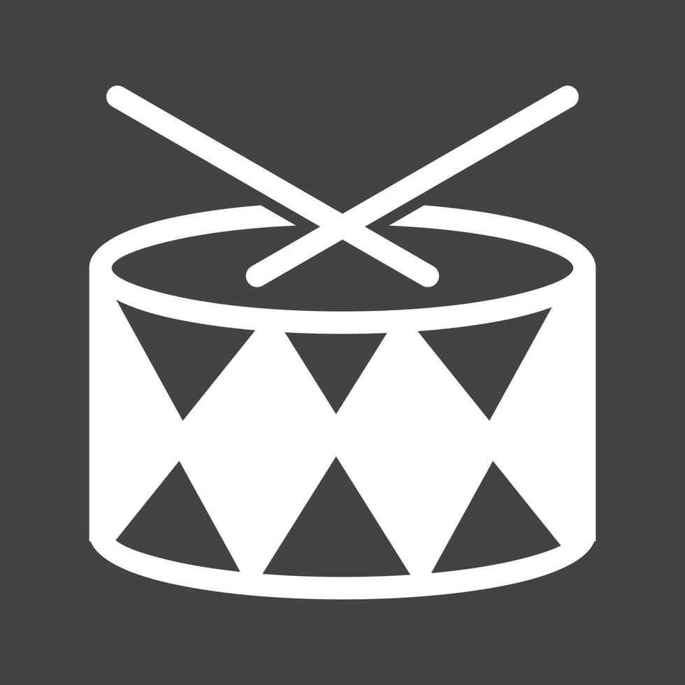 Drums Glyph Inverted Icon vector