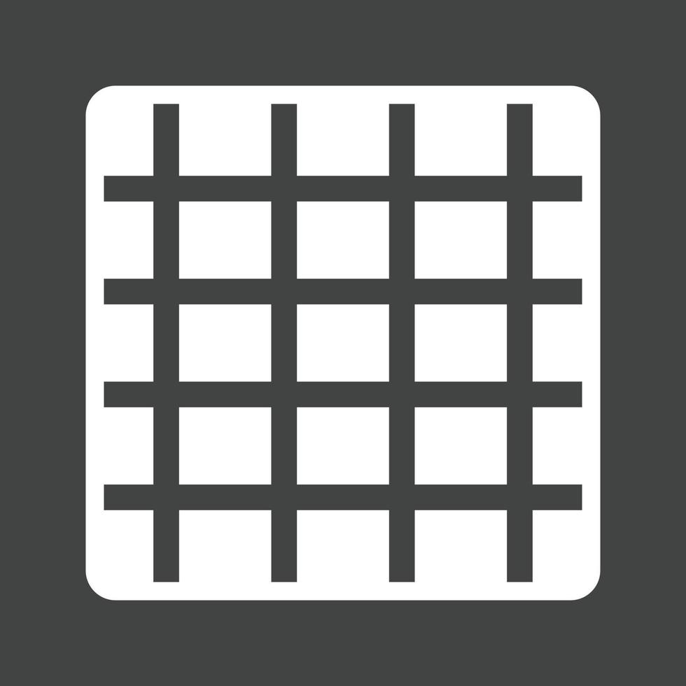 Grid On Glyph Inverted Icon vector