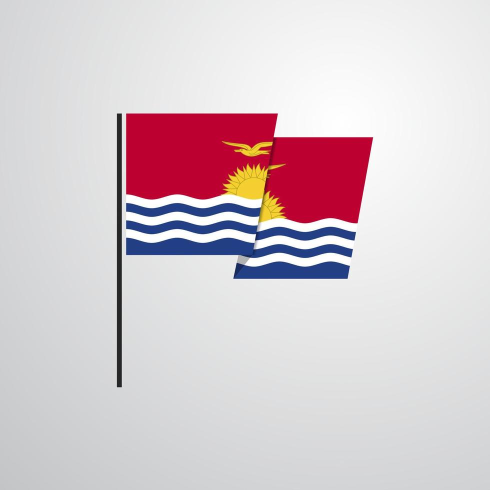 Kiribati waving Flag design vector