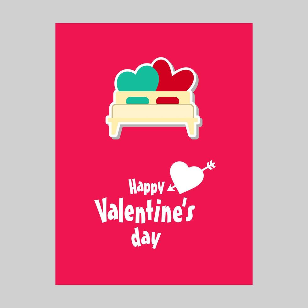 happy Valentine Day Love Background 14th February Valentines Day Template vector