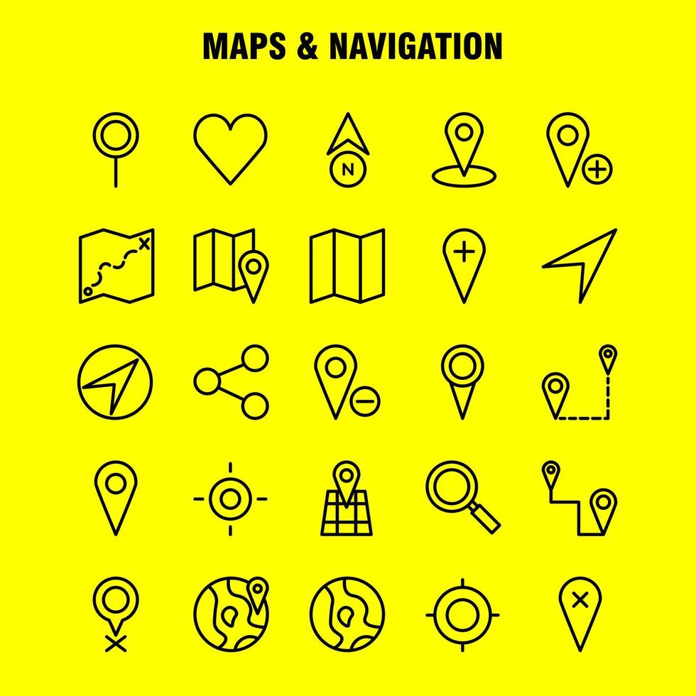 Maps And Navigation Line Icon Pack For Designers And Developers Icons Of Gps Delete Map Maps Navigation Compass Gps Heading Vector