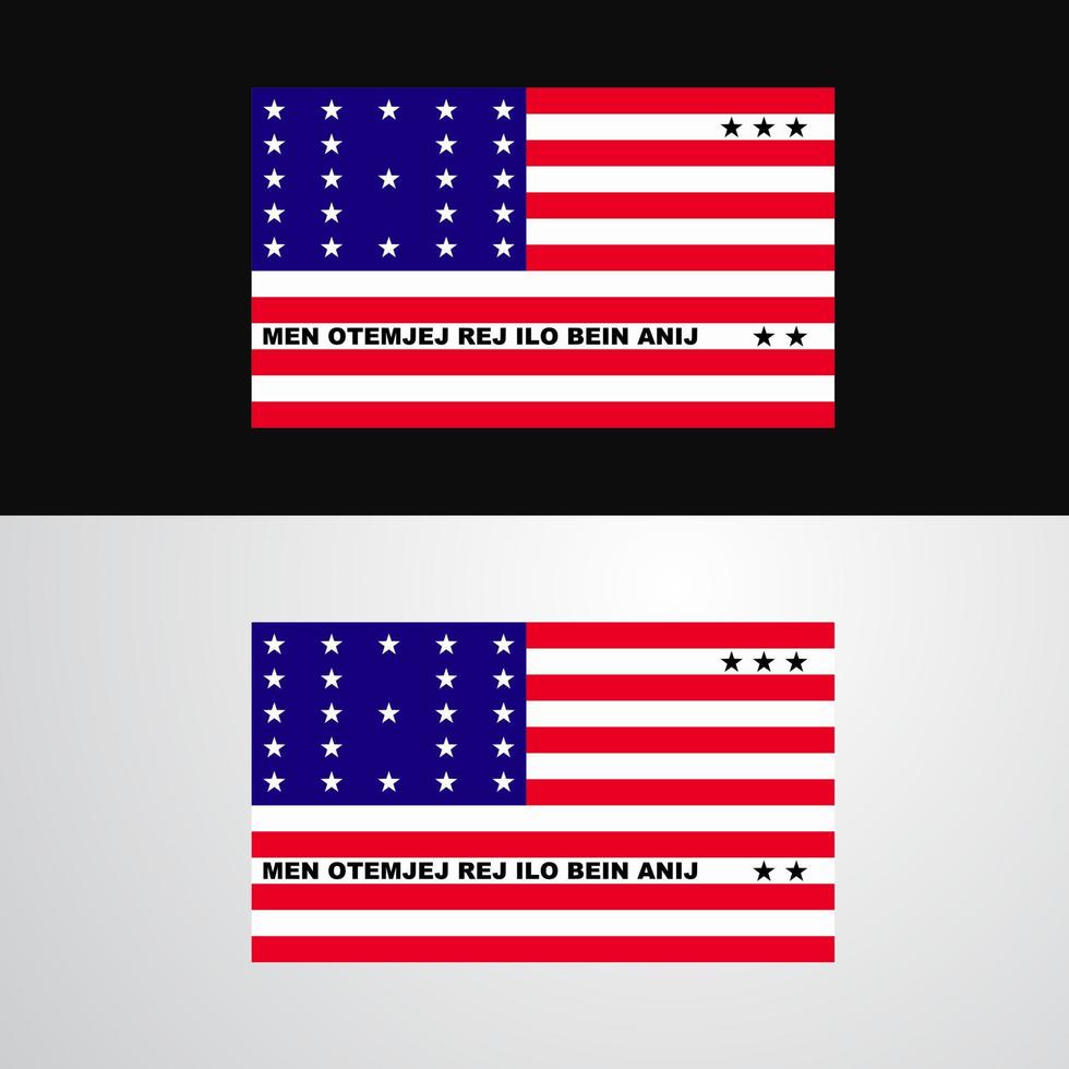Bikini Atoll Flag banner design vector