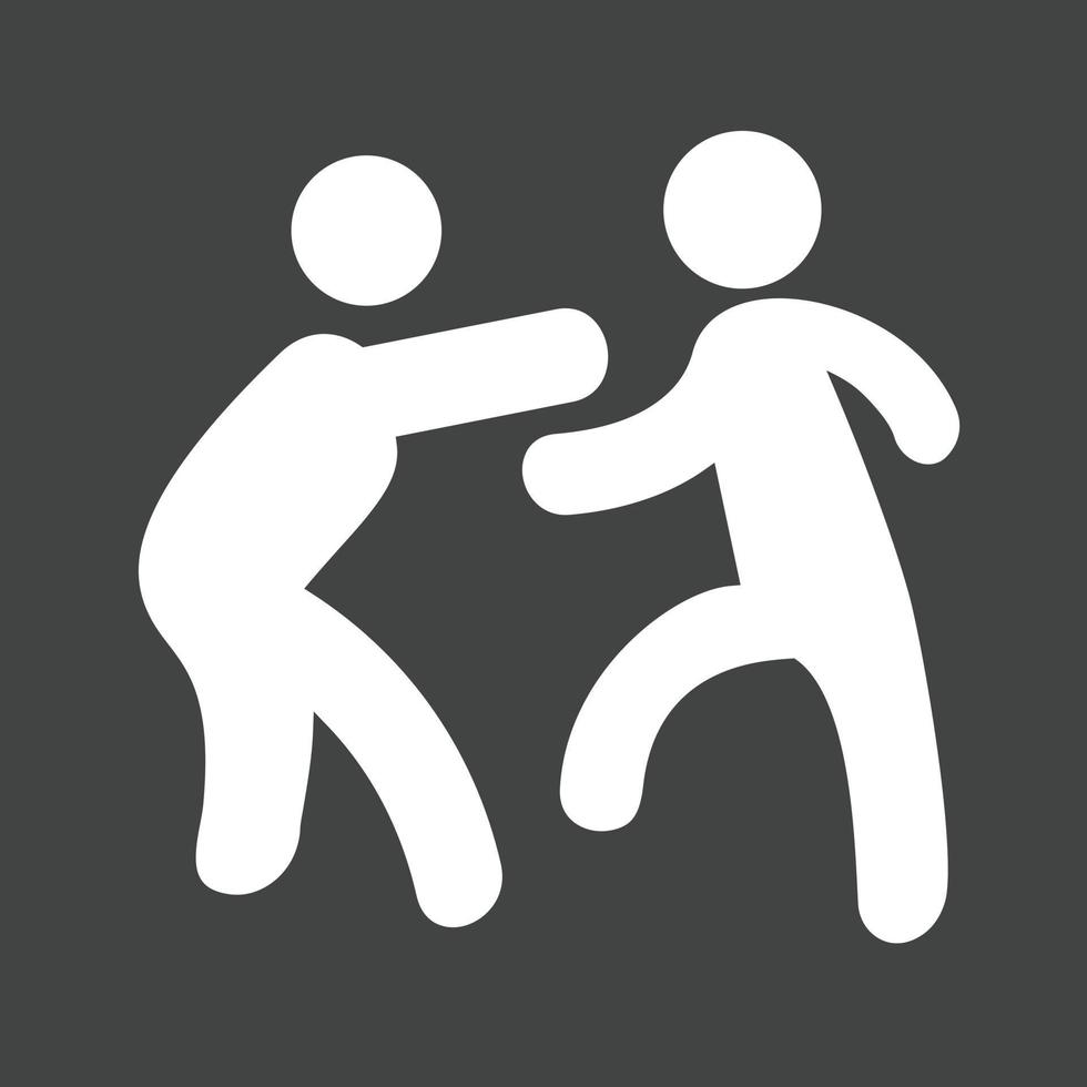 Fighting Glyph Inverted Icon vector