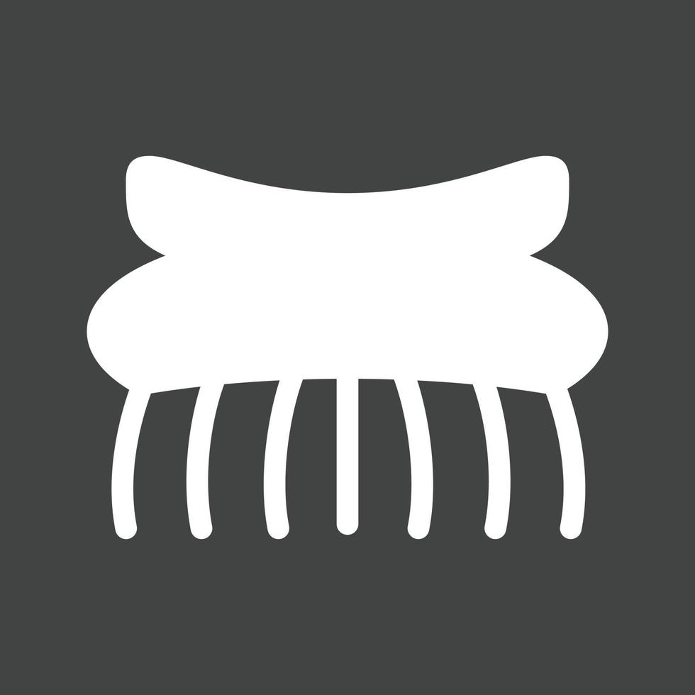 Hair Clip I Glyph Inverted Icon vector