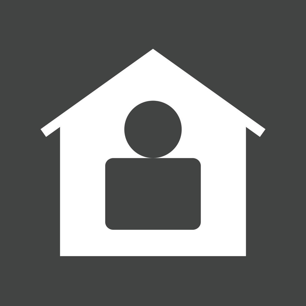 Resident Glyph Inverted Icon vector