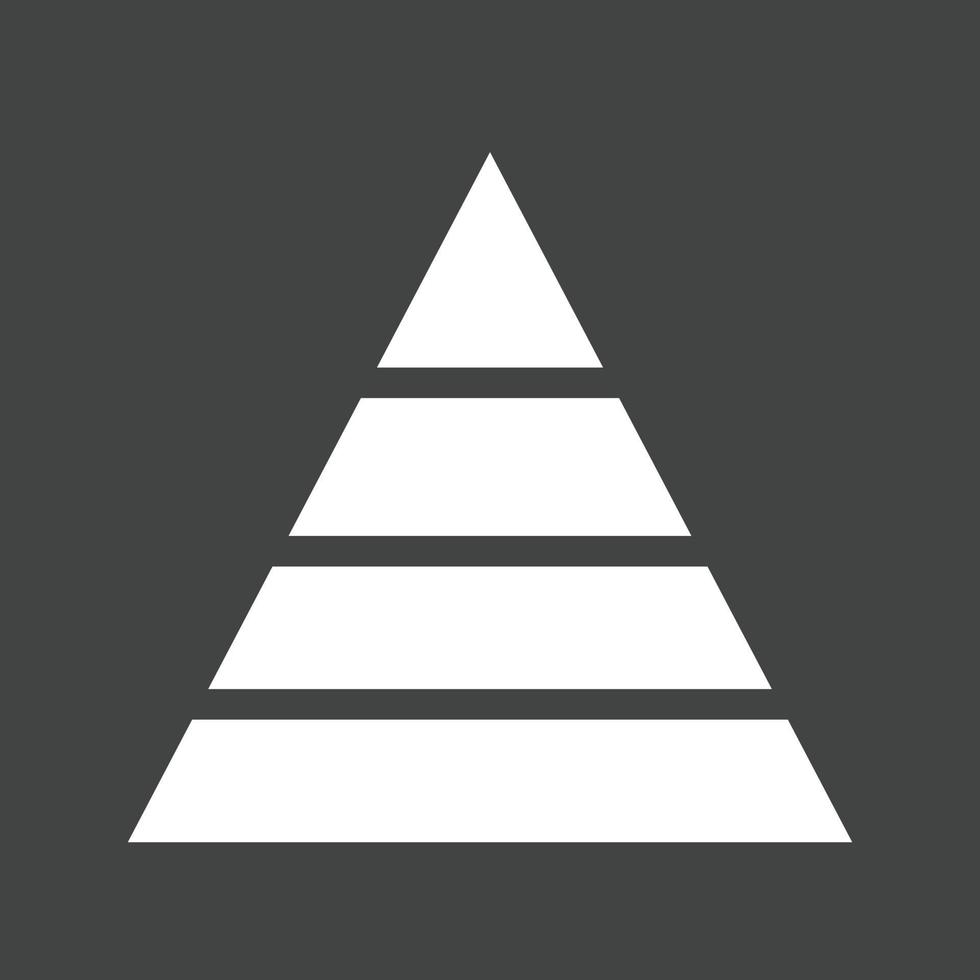 Pyramid Graph Glyph Inverted Icon vector