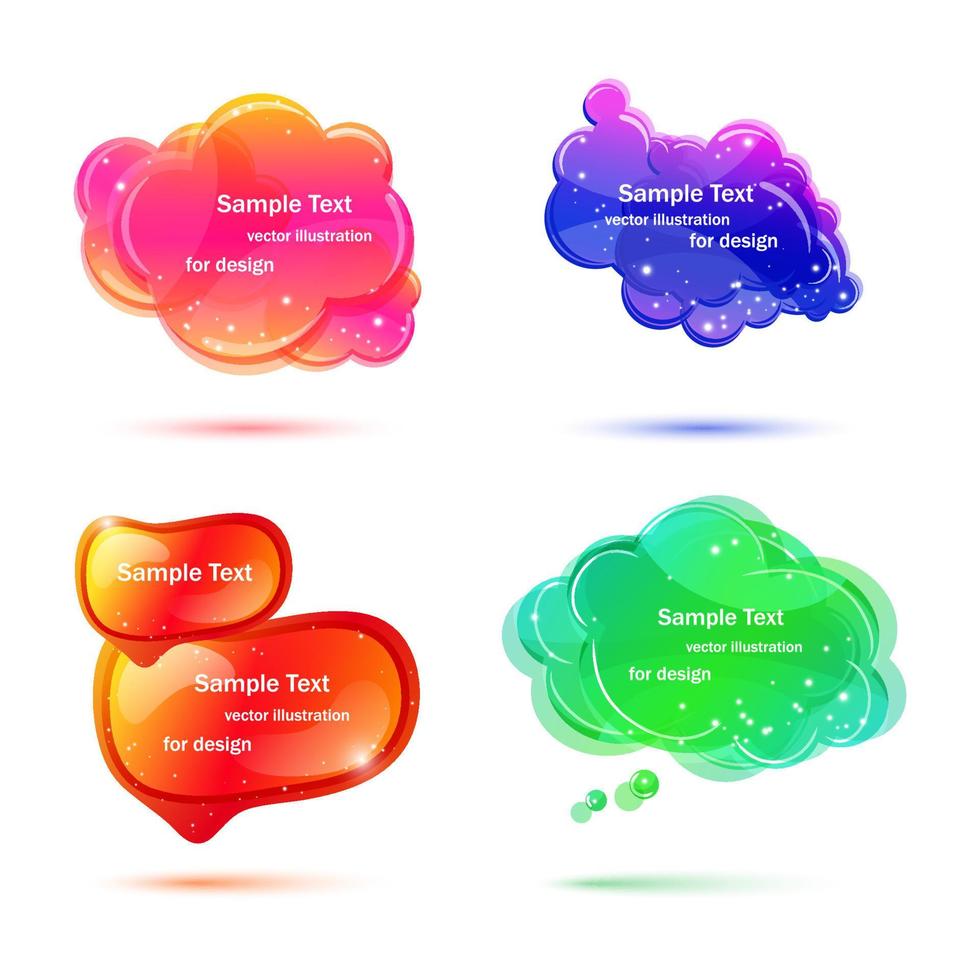 Set of vector banner for design, bubble speach, vector template