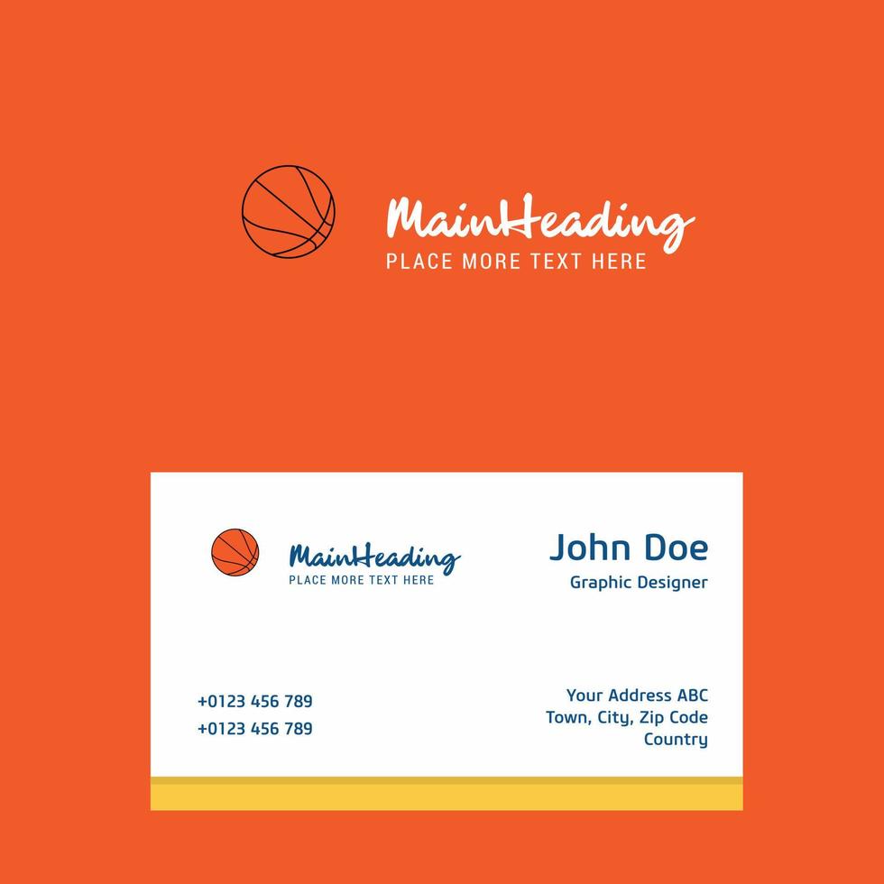 Basketball logo Design with business card template Elegant corporate identity Vector