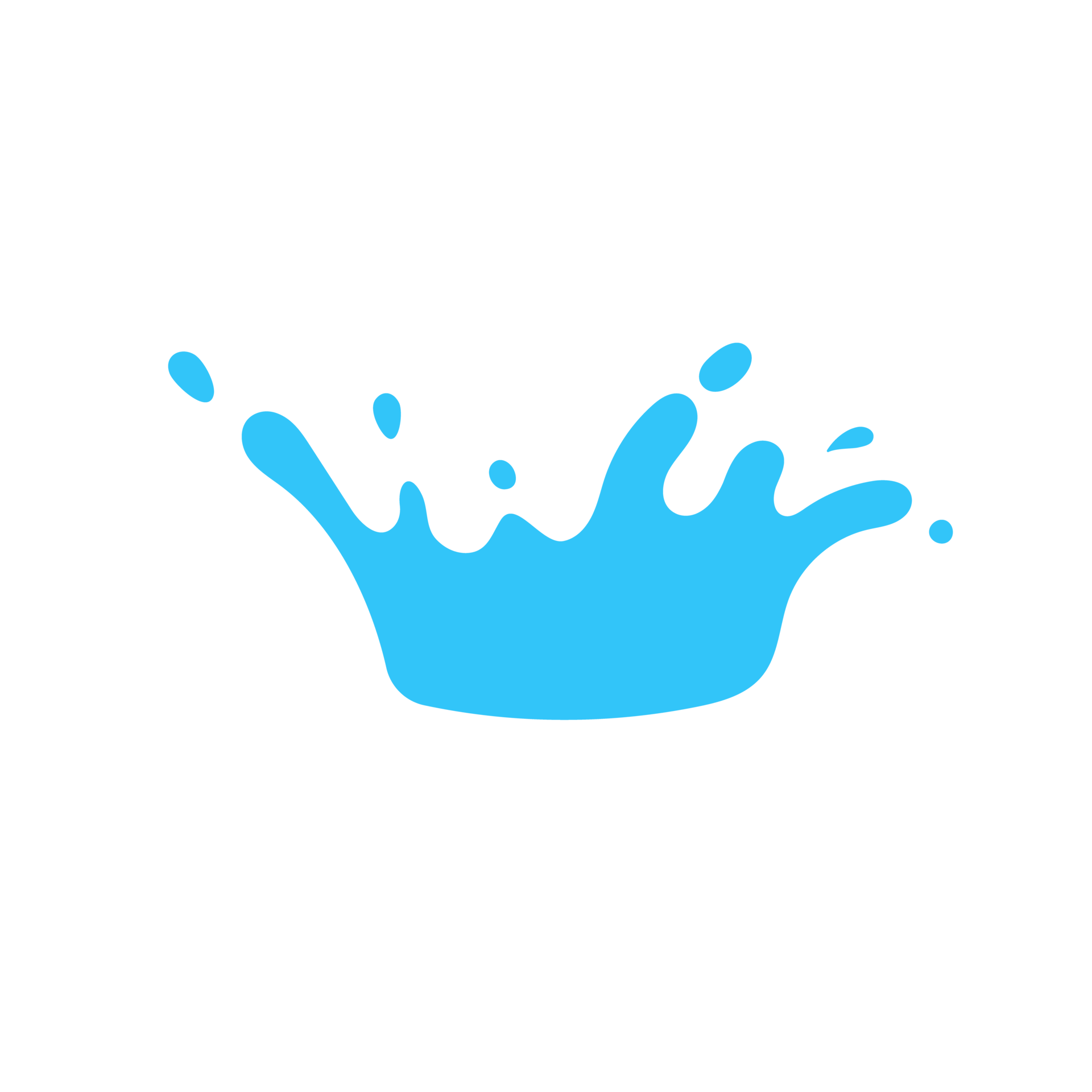 Free Vector water droplets splash. Concept of reducing water use on