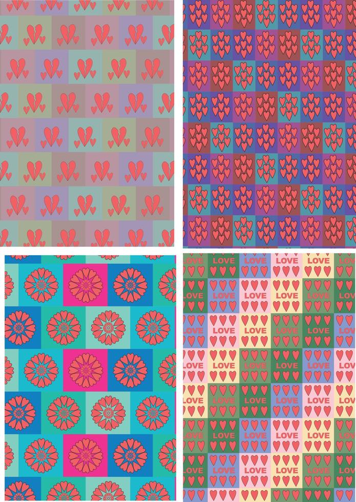 pattern love background vector