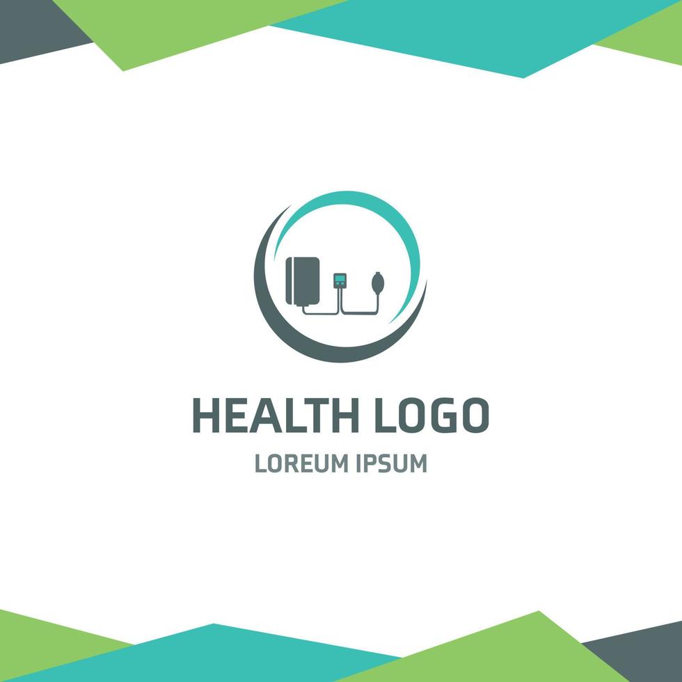 Health logo design with typography vector