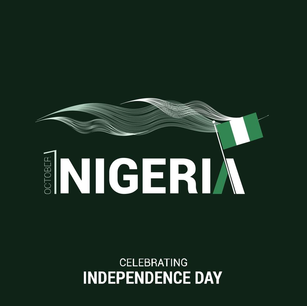 Nigeria Independence day design vector