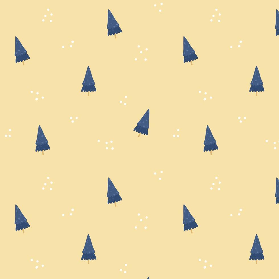 patrón de árbol de Navidad transparente de vector. árboles azules en un patrón para envolver papel, imprimir, empapelar, fondos, telas, textiles, decoración de invierno y navidad. dibujo de invierno vector