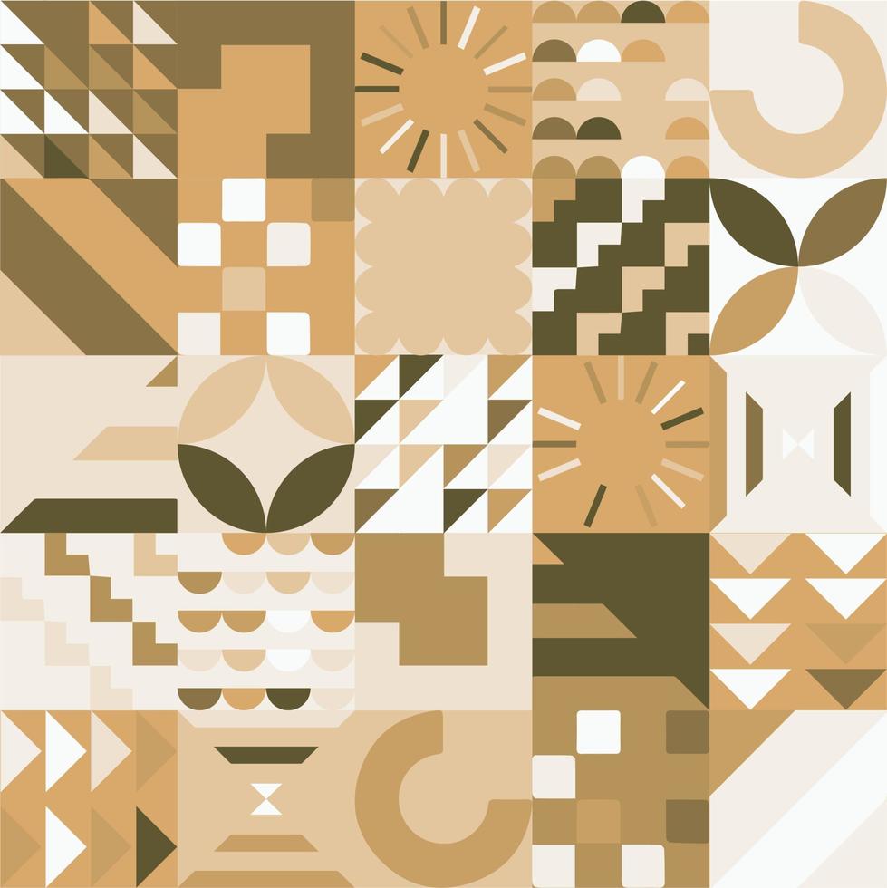 Geometric Bauhaus Pattern design. Abstract Background design template. Vector Shape and modern art.