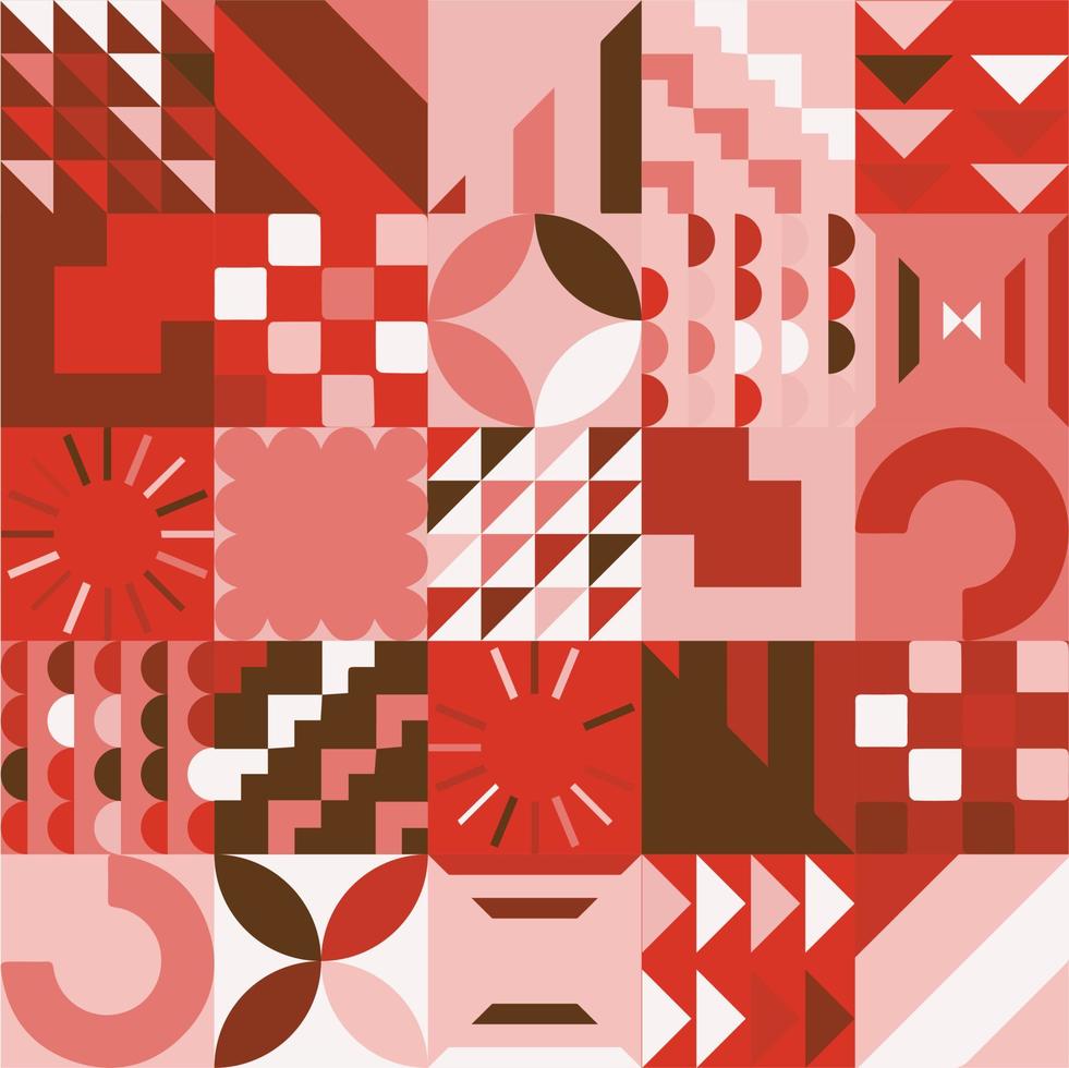 Geometric Bauhaus Pattern design. Abstract Background design template. Vector Shape and modern art.
