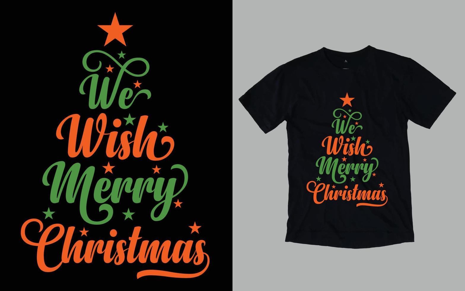 Christmas Day Typography and Graphic T-shirt Design vector